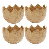 Hobby / DIY Halve eierschaal - 4x - papier mache - 4 cm - Paasdecoratie versieren - Pasen knutselen