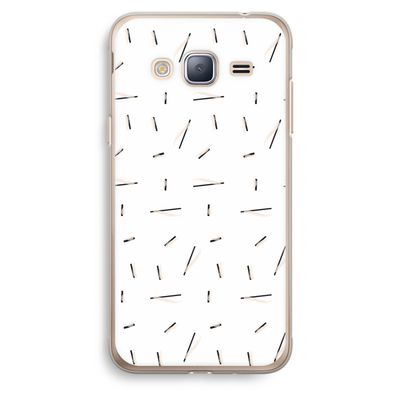 Hipster stripes: Samsung Galaxy J3 (2016) Transparant Hoesje