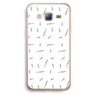 Hipster stripes: Samsung Galaxy J3 (2016) Transparant Hoesje