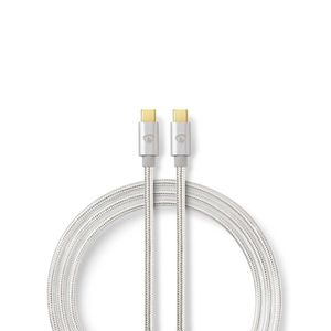 Nedis CCTB60700AL20 USB-kabel 2 m USB 2.0 USB C Aluminium