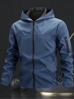 Bon&Bon Manfinity Homme Men's Blue Zippered Hoodie Jacket - Regular Fit Dusty Blue / M