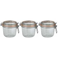 15x stuks weckpotten/inmaakpotten met beugelsluiting 500 ml