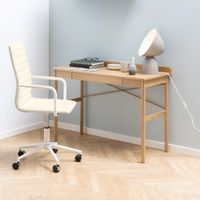 Bendt Bureau Ashlyn Eiken met lade, 110 x 50cm - Naturel - thumbnail