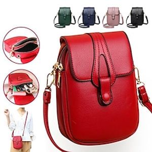 vintage mode kleine schoudertassen voor vrouwen retro pu lederen crossbody telefoon portemonnee messenger bag mobiele telefoon tas voor dames Lightinthebox