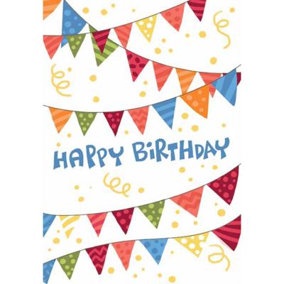 Wenskaarten Happy Birthday pak 10 stuks