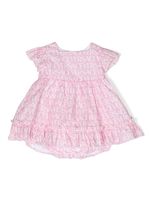 Versace Kids ensemble robe en coton à logo imprimé - Rose - thumbnail