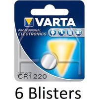 6 stuks (6 blisters a 1 st) Varta CR 1220 Wegwerpbatterij