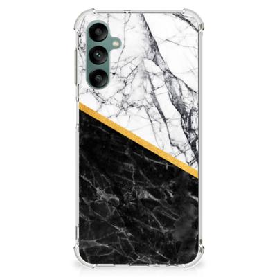 Samsung Galaxy A24 Anti-Shock Hoesje Marmer Wit Zwart - Origineel Cadeau Man Samsung Galaxy A24 Anti-Shock Hoesje Marmer Wit Zwart - Origineel Cadeau Man