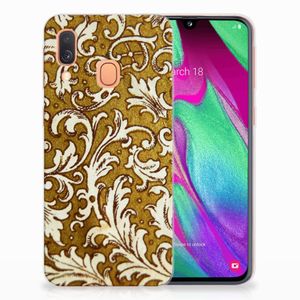 Siliconen Hoesje Samsung Galaxy A40 Barok Goud