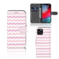Apple iPhone 11 Pro | Telefoon Hoesje | Waves Roze | Portemonnee hoesje