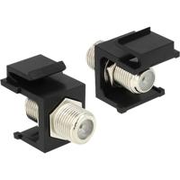 DeLOCK keystone module f female > f female adapter (zwart, 86350)
