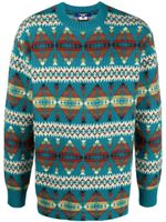 Junya Watanabe MAN pull en maille intarsia - Bleu - thumbnail