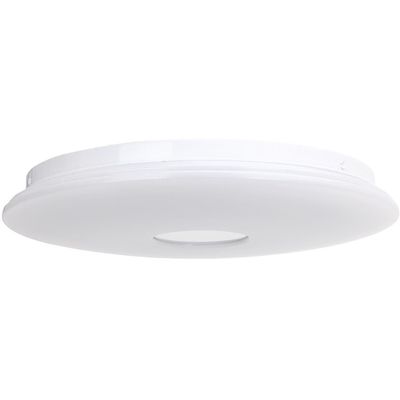 LED Plafondlamp - Smart LED - Wifi LED - Slimme LED - Aigi Ikano - 18W - Aanpasbare Kleur - RGB - Afstandsbediening - Dimbaar - Rond - Mat Wit - Aluminium
