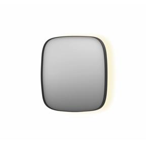 Spiegel INK SP30 60x4x60 cm incl. Indirect LED-Verlichting Rondom en Spiegelverwarming Mat Zwart