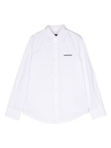 DSQUARED2 KIDS chemise boutonnée à logo imprimé - Blanc