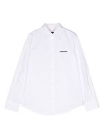 DSQUARED2 KIDS chemise boutonnée à logo imprimé - Blanc - thumbnail