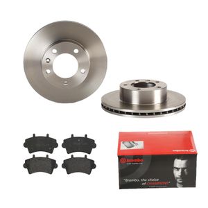 Remmenset, remschijf BREMBO, Remschijftype: Binnen geventileerd, Inbouwplaats: Vooras, u.a. für Renault, Opel, Nissan