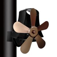 YL-106 5-Blade hoge temperatuur aluminium warmte aangedreven open haard kachel fan (brons)