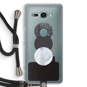Marmeren cirkels: Sony Xperia XZ2 Compact Transparant Hoesje met koord