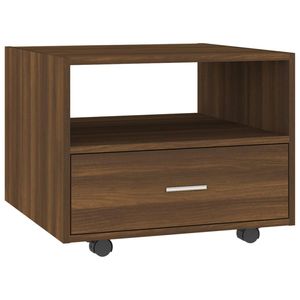 vidaXL Salontafel 55x55x40 cm bewerkt hout bruin eikenkleur