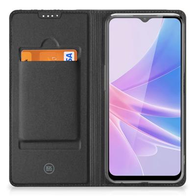 OPPO A78 | A58 5G Stand Case Zwart Roze Vormen
