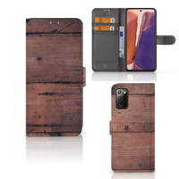 Samsung Galaxy Note 20 Book Style Case Old Wood - thumbnail