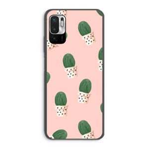 Cactusprint roze: Xiaomi Redmi Note 10 5G Transparant Hoesje