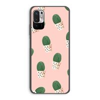 Cactusprint roze: Xiaomi Redmi Note 10 5G Transparant Hoesje