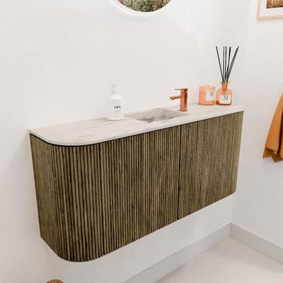 Toiletmeubel Mondiaz Joya Dlux | 93.2 cm | Meubelkleur Dusk | Faye wastafel Nata Wasbak Midden | 1 kraangat