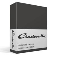 Cinderella Topper Hoeslaken Basic Percaline Antracite-200 x 210 cm - thumbnail