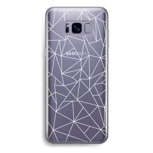 Geometrische lijnen wit: Samsung Galaxy S8 Plus Transparant Hoesje
