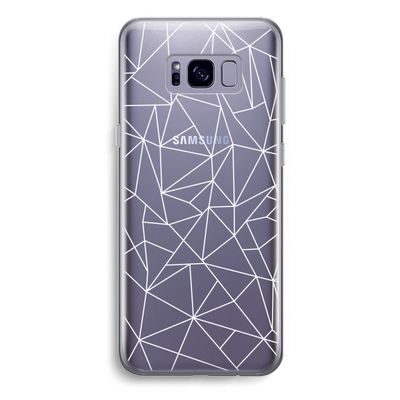 Geometrische lijnen wit: Samsung Galaxy S8 Plus Transparant Hoesje