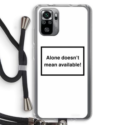 Alone: Xiaomi Redmi Note 10S Transparant Hoesje met koord