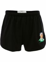 JW Anderson short de sport à broderies - Noir