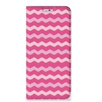 Motorola Moto G31 | G41 Hoesje met Magneet Waves Pink - thumbnail