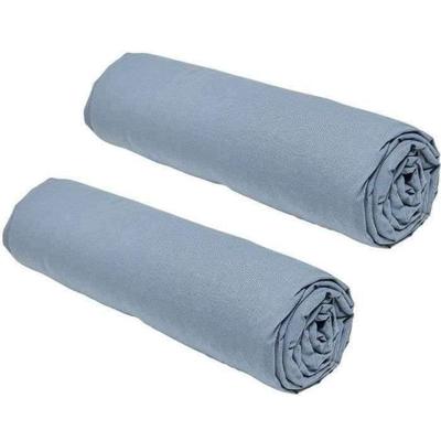 Set van 2 teday essentiële vloeken - 160 x 200 cm - 2 personen - 100% katoen - denim