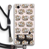Slapende poes: Pixel 3 Transparant Hoesje met koord