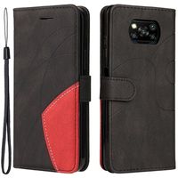 Bi-Color Series Xiaomi Poco X3 Pro/X3 NFC Wallet Case - Zwart