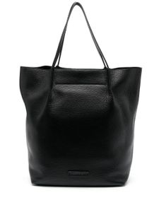 Fabiana Filippi sac cabas en cuir à patch logo - Noir