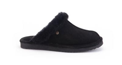 Warmbat Lismore Suede Dames Pantoffel Black/Black 38