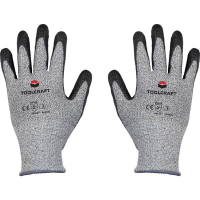 TOOLCRAFT TO-5621613 Snijbeschermingshandschoen HPPE-vezel, Polyester, Kunstvezel, Polyurethaan Maat (handschoen): 11 EN 388 Cat II 1 paar