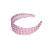 Rock n Roll diadeem/haarband - roze met witte stippen - one size - verkleed accessoires   -