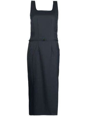 Low Classic robe ceinturée à fente latérale - Bleu
