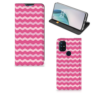 OnePlus Nord N10 5G Hoesje met Magneet Waves Pink