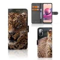Xiaomi Redmi Note 10/10T 5G | Poco M3 Pro | Telefoonhoesje | Met pasjeshouder | Luipaard Xiaomi Redmi Note 10/10T 5G | Poco M3 Pro | Telefoonhoesje | Met pasjeshouder | Luipaard