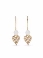 Mizuki boucles d'oreilles en or 14ct orné de perles et diamants - thumbnail