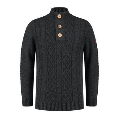 Travelin&apos; Men - mock neck - Donker antraciet - Maat L