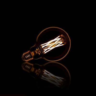 Kooldraadlamp 'Bol L' Ø9,5cm, LED E27 / 6W, Goldline, dimbaar Kooldraadlamp 'Bol L' Ø9,5cm, LED E27 / 6W, Goldline, dimbaar