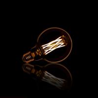 Kooldraadlamp 'Bol L' Ø9,5cm, LED E27 / 6W, Goldline, dimbaar