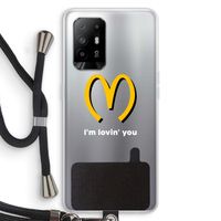 I'm lovin' you: Oppo A94 5G Transparant Hoesje met koord